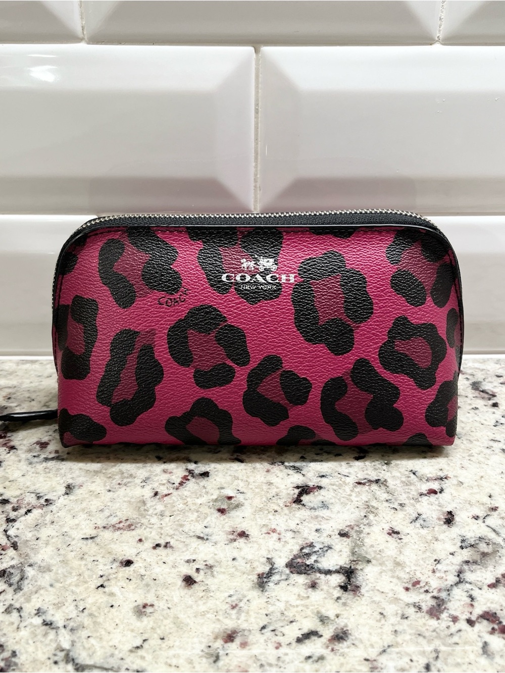 Coach Ocelot Cosmetic Case NWOT
